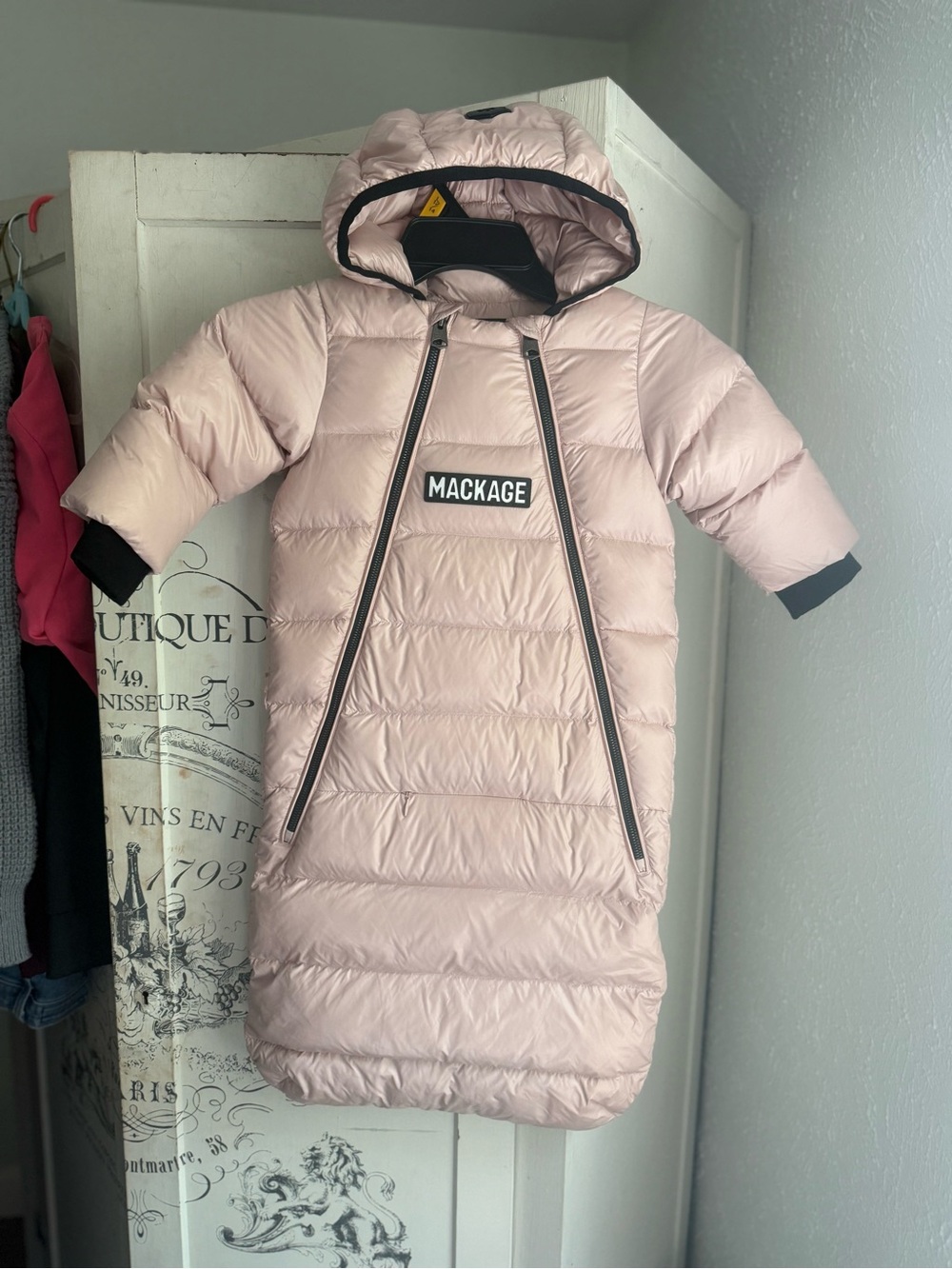 Like New- Preowned Mackage “Allie” Baby Down Baby Bunting/Snowsuit